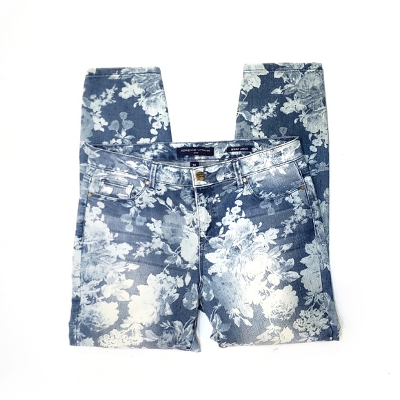 Boho Adrienne Skinny Ankle Cropped Floral Jeans - Picture 1 of 7